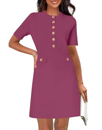 MEROKEETY Women's Summer Bodycon Sweater Dress Business Casual Outfis Short