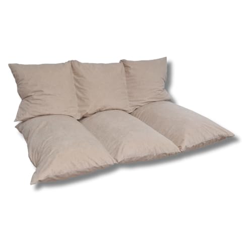 Natalia Spzoo Palettenkissen Palettenauflagen mit RV, der Bezug ist abnehmbar und waschbar (Set, Beige)