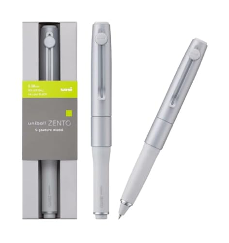 Image of ZENTO Signature Model Silver Ballpoint Pen 0.38mm Ink Color Black UBZH38.26 With Original Stylus Ballpoint Touch Pen