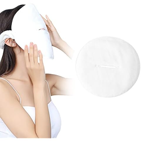 Folmywy Face Towel Mask Facial Steamer Moisturizing Rejuvenation Reusable Anti Aging Cold Hot Compress Facial Beauty Skin Care Spa Home Salon Women Girls Cover