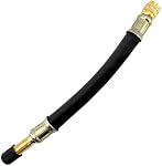 8.1" Flexible Tire Valve Extension Adapter with Cap, Rubber Tyre Inflator Extension Adaptor Air Extender for Most Auto E-Scooter Tractor Motorcycle Bike Car Spare Tire