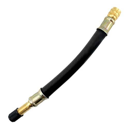 Quacc 8.1" Flexible Tire Valve Extension Adapter with Cap, Rubber