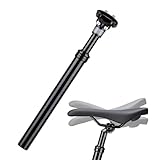 E-Mangue Tija de sillín de bicicleta con resorte, 27,2 mm, aleación de aluminio, amortiguador, 350 mm de longitud, para bicicleta eléctrica, bicicleta de montaña, bicicleta de carretera, bicicleta de