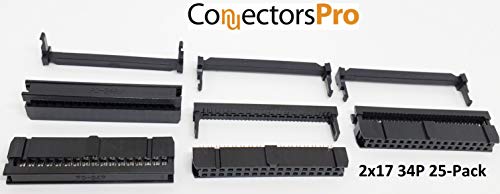 Pc Accessories - Connectors Pro 25-Pack 2X17 34 Pins 2.54Mm 0.1" Pitch Dual Row Idc Socket For Standard Flat Ribbon Cable, 34P Fc Female Connector #TOP2