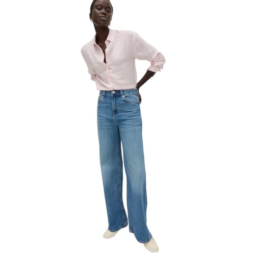 Image of Marks & Spencer Wide Leg High Waisted Jeans