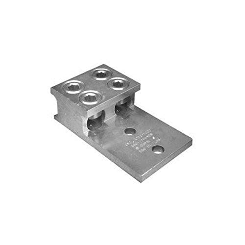 Morris 90952 Mechanical Lug, Two Conductors, Two Hole Mount, Aluminum, 1000MCM -350 MCM., 50-inch Bolt