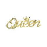 ROFARSO Queen Crown Brooch Pins for Women Girls Party Fashion Feminist Rhinestone Crystal Lapel Pin