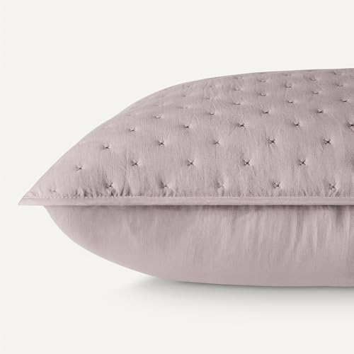 Image of Amazon Basics Brushed Microfiber Quilt Set, Extra Soft with Natural Texture, 2-Piece, Twin /Twin XL, Purple