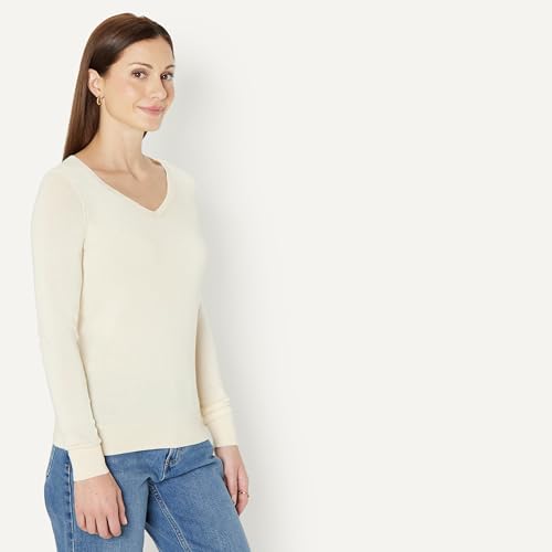 Image of Amazon Essentials Women's Lightweight Long-Sleeve V-Neck Sweater
