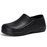TEYTAP Chef Shoes Men Women Non Slip Work Shoes Water Proof Slip Resistant Clogs for Nursing Kitchen Restaurant Food Service Black
