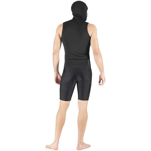 Mares Chaleco Flexa sin Mangas para Hombre 3MM con Capucha - 412471 - Ropa para Deportes Acuáticos Bajo Traje de Neopreno Ultrastretch para Buceo en Agua Fría miniatura 2