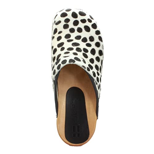 Image of Bjork Maja Wood Open Back Leather Clogs