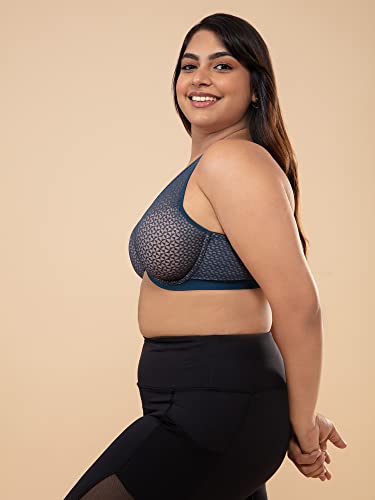 Image of NYKD Everyday Textured Lace Support Bra for Women Daily Use Non-Padded, Wired, Full Coverage Bra, NYB140
