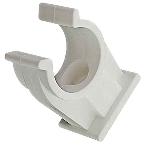 Lot de 10 clips de tuyau simple avec trou en plastique pour tube diamètre extérieur 12 mm 1,2 cm Lot de 10 supports de fixation