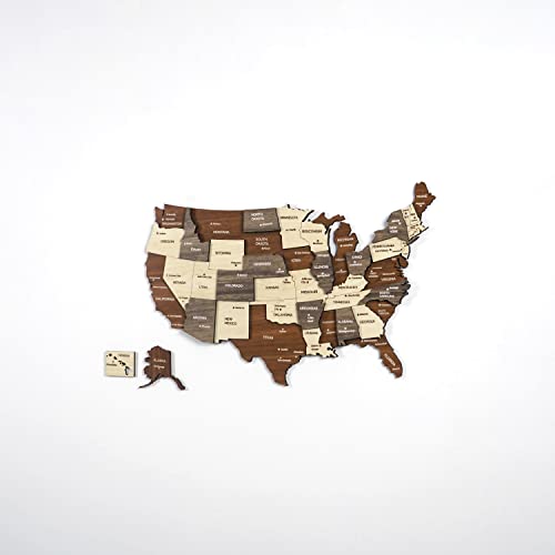 Art mural 3D en bois États-Unis cadeau idéal ami américain