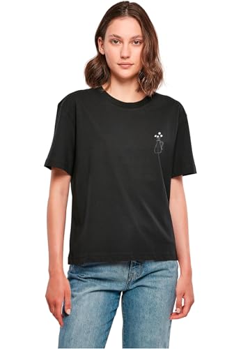 T-shirt femme noir Merchcode M une coupe ajustée qui ne se déforme pas au lavage