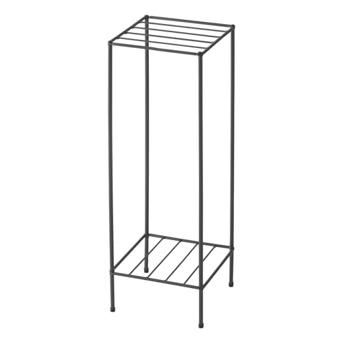 東谷 ラック 幅45 奥行23 高さ65 スリム 棚 2段 コーナーラック オープンラック トイレ 玄関 三角 収納 コンパクト 省スペース 脱衣所 キッチン 角置き 白 黒 軽い シンプル 軽量 細い リビング (ダークグレー, スリムタイプ)