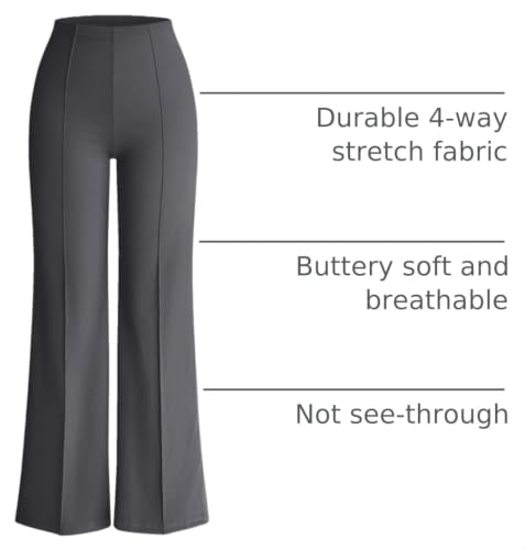 Image of OQQ Women Wide Leg Pants High Waist Casual Pants Fall Clothes Outfits