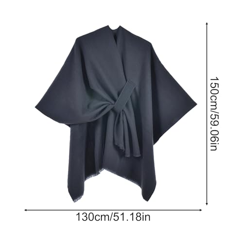 Châle pour femme pull cardigan cape écharpe d'hiver confortable de voyage - 2