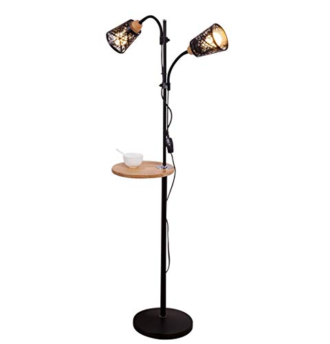 DJSMLDD Lampadaire Lampadaire de Style Minimaliste Moderne européen avec lampadaire à Plateau (Couleur : Noir)