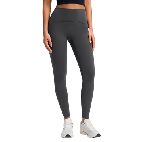 Pantalon de yoga haute extensible gris foncé taille 10 confortable et opaque