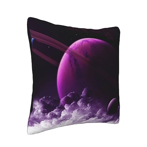 Housse de coussin planète mystique violette velours côtelé 45cm - 3