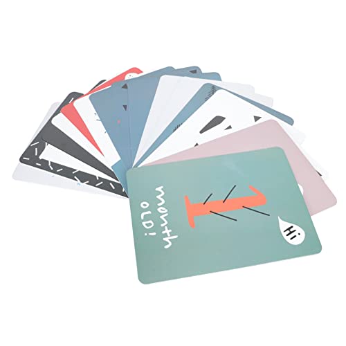 MERRYHAPY 新しいベビーサインカード 20枚 幼児用月間カード 幼児用フォトカード 赤ちゃんの写真やアルバム用の数字