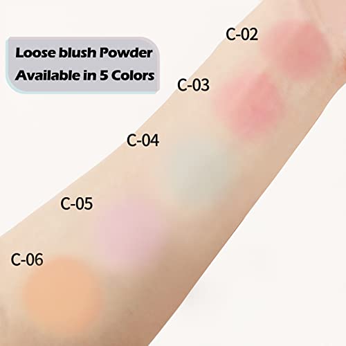 Boobeen Matte Blush Powder Makeup Loose Powder Face Blushes Single Color Blush Rouge Powder Natural Pink Blush For Cheeks, Easily Blends, Smoothly With Satin Matte Look #TOP3