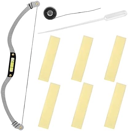 ATOMUS Eyebrow Tattoo Bow Mapper with Strings Sponges Ink Dropper Microblading Metal Brow Drawing Mapper Ruler Marker Measuring Mapping Positioning Tool Set (Silver)