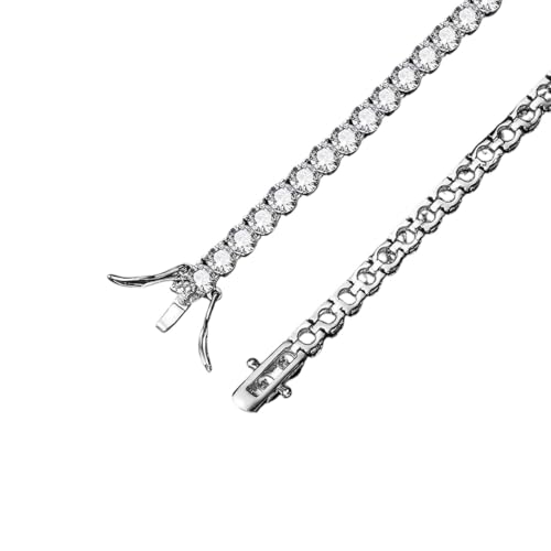 Bracelet tennis en cristal antiduplication avec double boucle sécurisée contre la perte