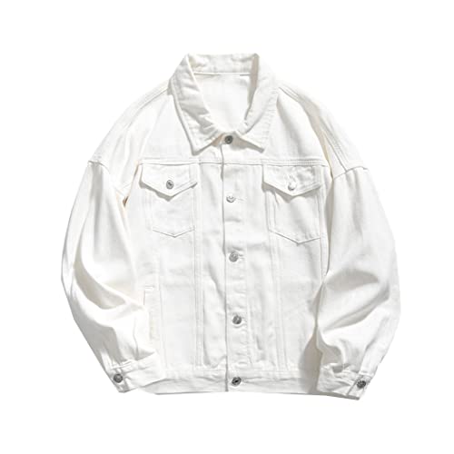 Veste en jean pour homme en coton confortable style grande taille S