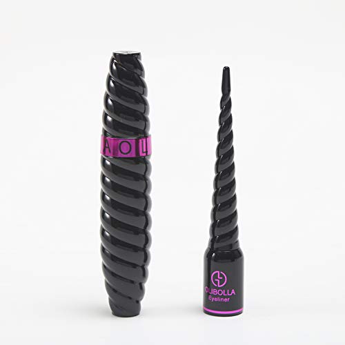 Mascara And Liquid Eyeliner Set,2-in-1 Big Eye Series Set,Rise and Volume Up Eyelash,Natural Black,Waterproof Long Lasti