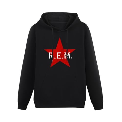 XiangZai Rem Rem Red Star Army Hoody Unisex Ptinted Hoodies Long Sleeve Men's Hooded with Pocket Black XL