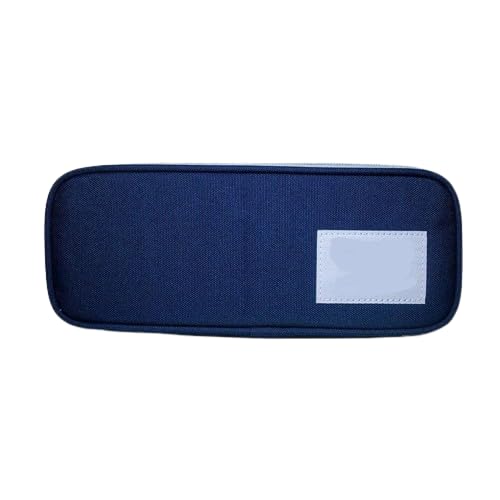WALSON High Quallity Simple & Large Capacity Double Zipper Pencil Bag Student Pen | Compass Case Storage Bag Stationery Holder Pouch Box (Blue) (B0CVH4WJX5) Amazon Price History, Amazon Price Tracker