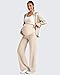 G4Free Maternity Dress Pants Over The Bump High Waist Front Pleated Sweatpants Business Casual Straight Leg Lounge Trousers(Light Khaki,S,Regular)