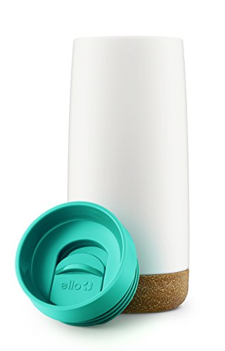 Ello Cole Vacuum-Insulated Stainless Steel Travel Mug, Teal, 16 Oz #TOP2