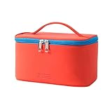 Cortina Large Travel Makeup Bag & Cosmetic Organizer for Women, Orange