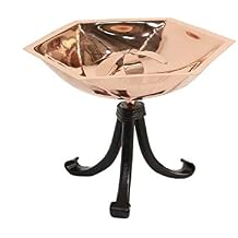 Achla Designs BB-07-TR Bee Fountain Tripod Birdbath with Small Stand, Copper, Black
