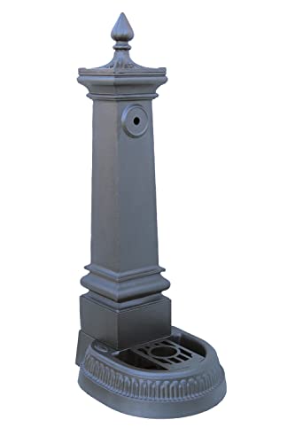 Fonderia Bongiovanni Fontana a colonna Modello Torino in ghisa h 122 cm da giardino piazza parco comune