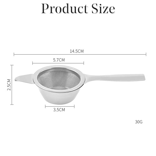 Stainless Steel Tea Strainer with Drip Bowl – Fine Mesh Filter for Loose Leaf Tea, Coffee, and Dry Ingredients, Non-Slip Handle, Easy to Clean, Rust-Resistant Kitchen Gadget - Image 2