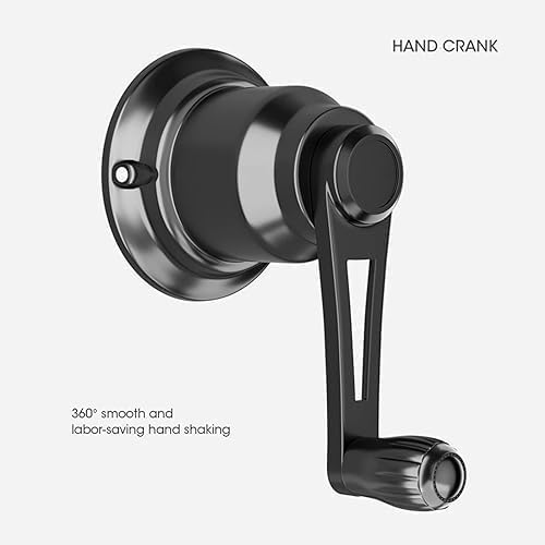 Adjustable Hand Crank Clothes Drying Rack with 3 Lifting Rods, Manual Top-Mounted Laundry Hanger for Balcony, 2.0M,A-2.4m