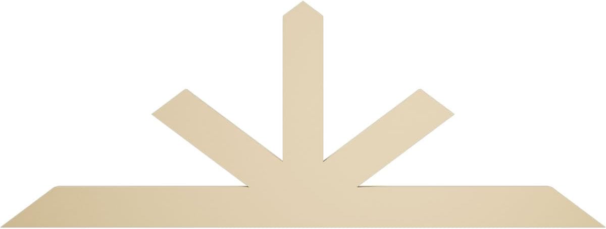 60"W x 22 1/2"H x 2"D x 4"F, 9/12 Pitch, Saratoga Signature Urethane Gable Bracket, Primed Tan