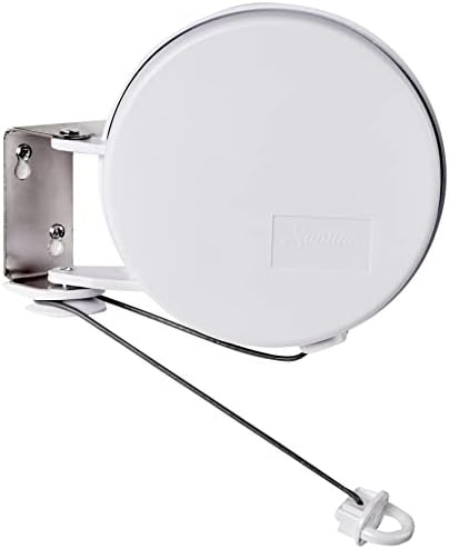Household Essentials R-400 Single Line Retractable Clothesline | 40 Feet for Hanging Laundry, White