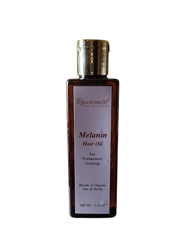RWS Melanin Hair Oil for Strong, Long and Thick hair, Best Natural Nourishing oil for All Hair Problems- 100 ml | Melaning Restore Graying Hair Care Oil