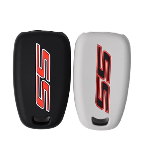 Coque clé Chevrolet en silicone SS antichoc et antidérapante noire