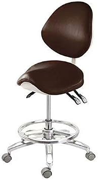 Mobile Chair Saddle Chair Doctors Stool Micro Fiber Leather Deluxe Type #80014