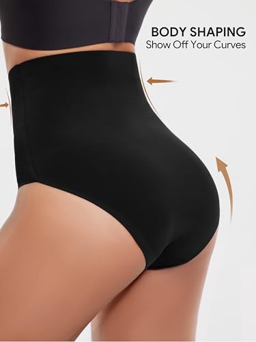 Image of habibee Tummy Control Shapewear for Women, High Waisted Seamless Panties No Show Nylon Womens Briefs