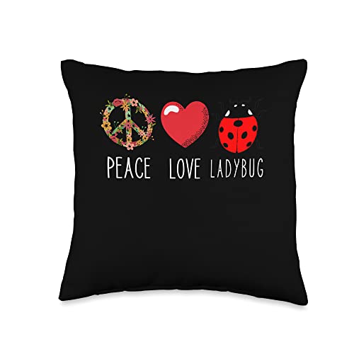 Ladybug Unity Love Peace Ladybug Cute Ladybug Insect Throw Pillow