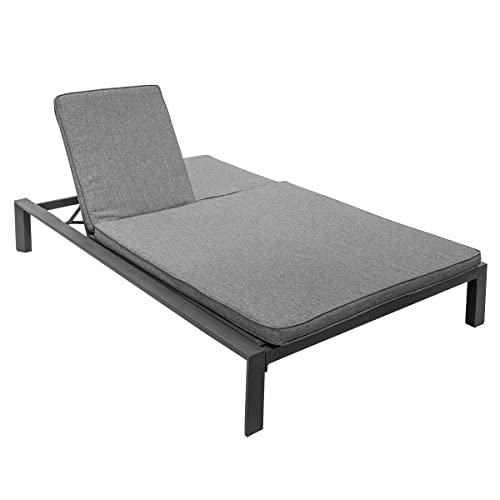 Hespéride - Lit de Piscine Double Évasion Anthracite et Graphite