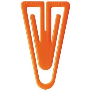 Laurel 20 x Büroklammern Super Plastiklips 250mm VE=1 Stück orange